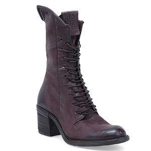 A.S.98 BOOTS sz37 purple leather laceup Victorian cottagecore luscious stompers